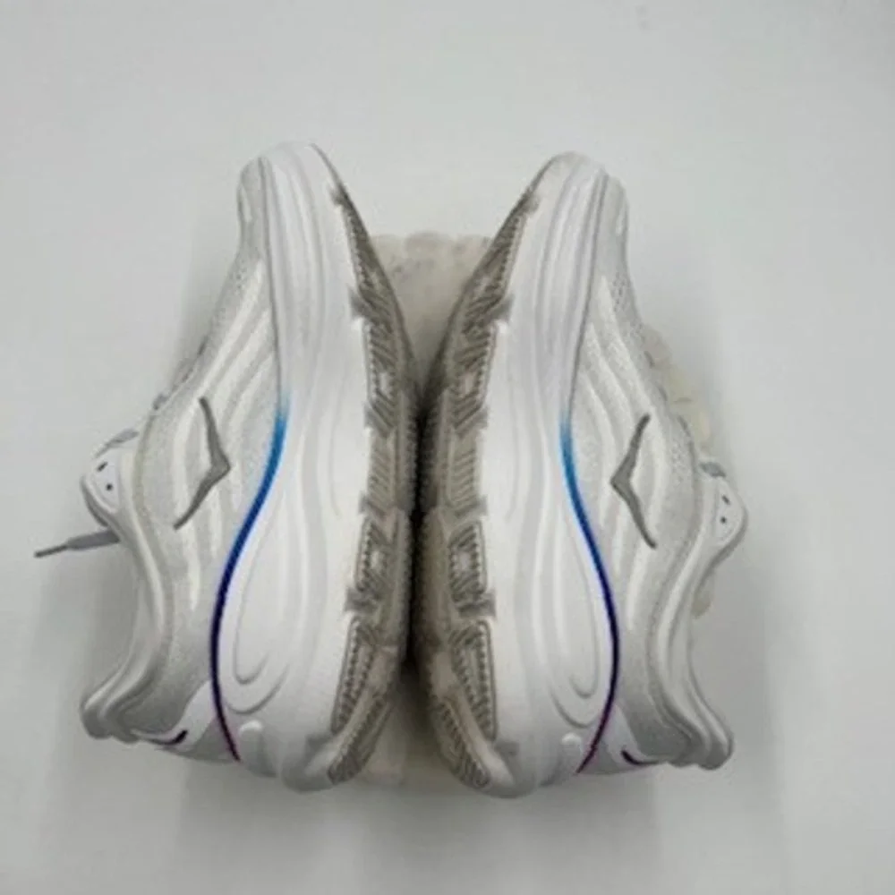 Hoka Bondi 8 Women 10B Cloud White Running Shoes 1162012-CYWH Sneaker - Picture 8 of 9